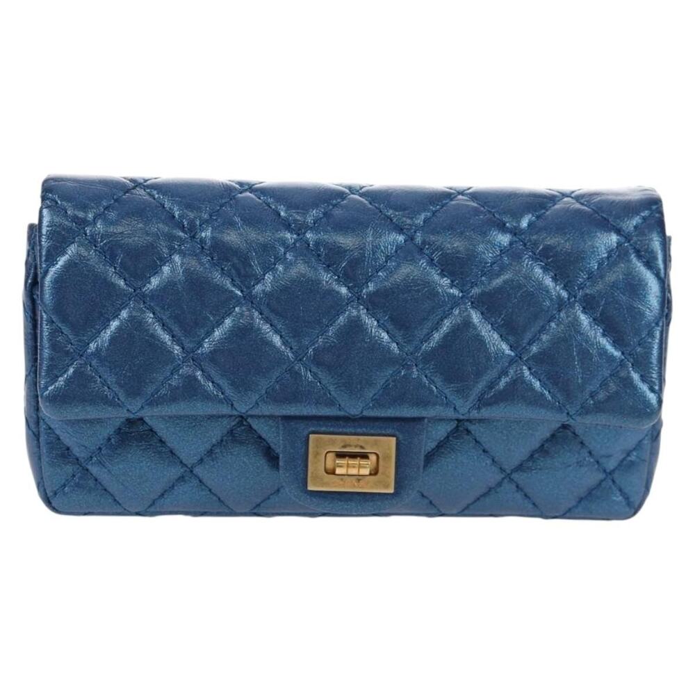 Chanel Matelasse Calfskin Chain Shoulder Bag Blue